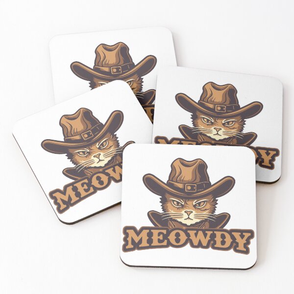 Item preview, Meowdy Cat, Cowboy Cat, Meowdy Pawtna, Western Cat designed and sold by artCreativeColony.