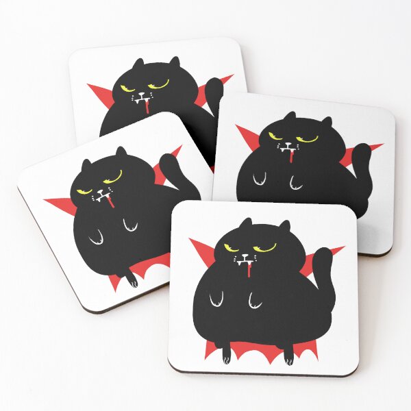 Item preview, Fat Vampire Cat Halloween sticker designed and sold by StickrBoy.