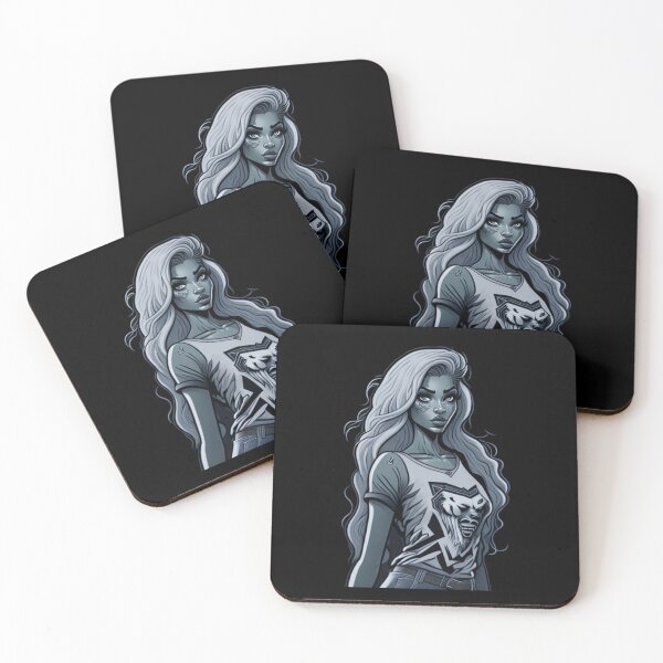 Item preview, barbi, 80s, black and white, sticker, cartoon style, t shirt design, fantastic and intricate details, fantasy concept art, 8k resolution, oil painting, splash screen, strong strokes, family designed and sold by wolfeditor.