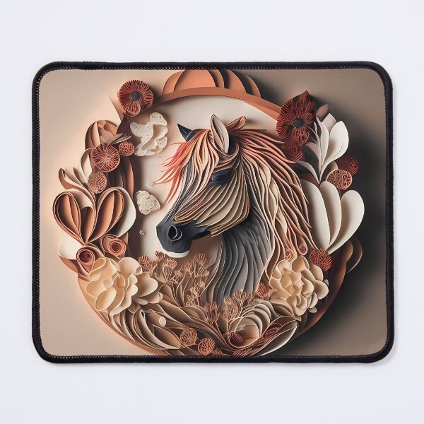 Item preview, Horse Quiling 3D Paper Art Paper Technique designed and sold by TaevasDesign.