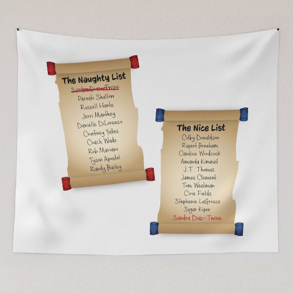 Item preview, Naughty Or Nice Survivor Heroes VS Villains Graphic designed and sold by katietedesco.