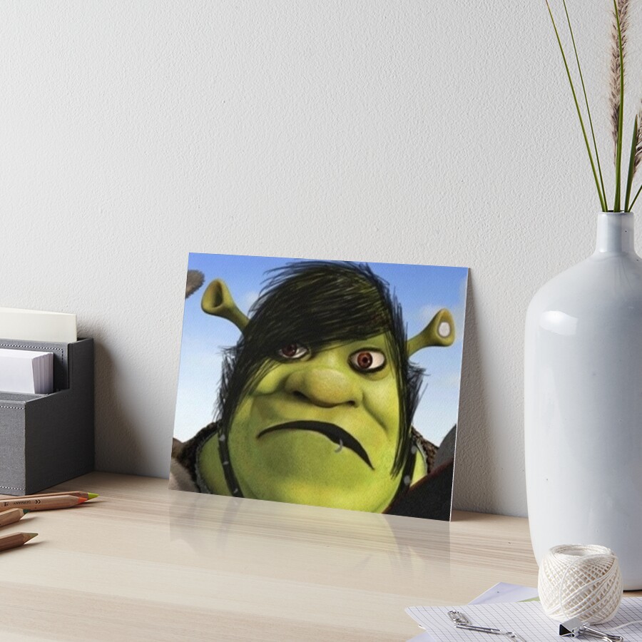 "emo shrek" Art Board Print by Alexis6214 Redbubble