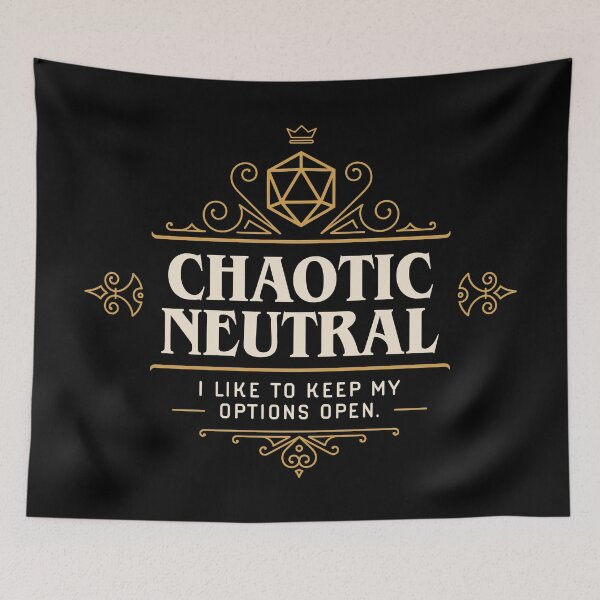 Item preview, I Like To Keep My Options Open Chaotic Neutral Funny Tabletop designed and sold by pixeptional.