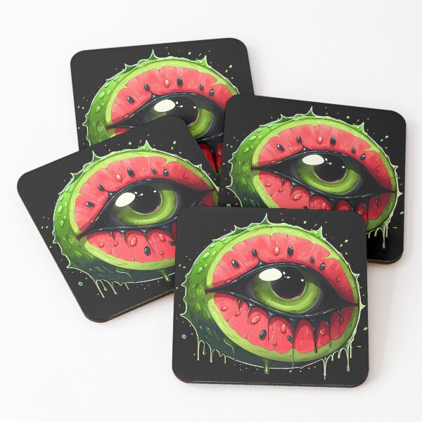 Item preview, Cool Watermelon Pink and Black Eye designed and sold by The Bla in My Brain.