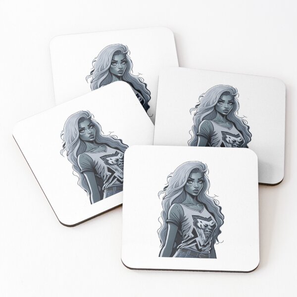 Item preview, barbi, 80s, black and white, sticker, cartoon style, t shirt design, fantastic and intricate details, fantasy concept art, 8k resolution, oil painting, splash screen, strong strokes, family designed and sold by wolfeditor.