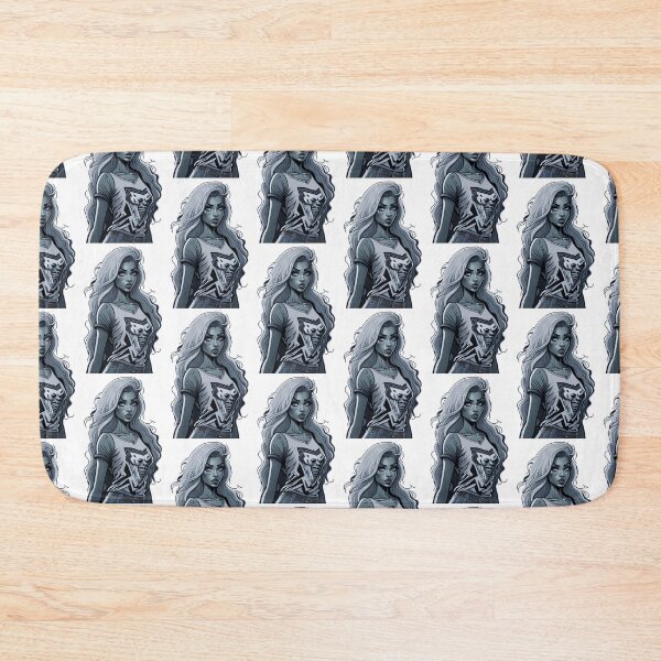 Item preview, barbi, 80s, black and white, sticker, cartoon style, t shirt design, fantastic and intricate details, fantasy concept art, 8k resolution, oil painting, splash screen, strong strokes, family designed and sold by wolfeditor.