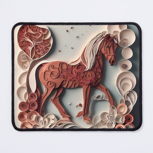 Item preview, Horse Quiling 3D Paper Art Paper Technique designed and sold by TaevasDesign.