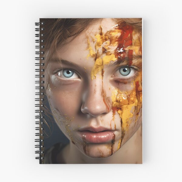 Item preview, AI Character Portrait - Bright eyes with colored paint designed and sold by Turnzart.