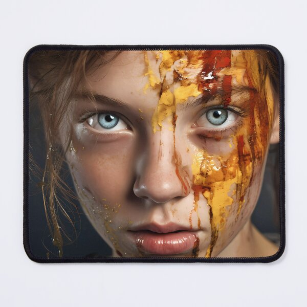 Item preview, AI Character Portrait - Bright eyes with colored paint designed and sold by Turnzart.
