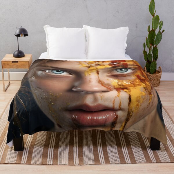 Item preview, AI Character Portrait - Bright eyes with colored paint designed and sold by Turnzart.
