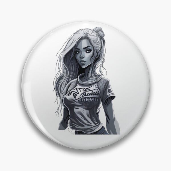 Item preview, barbi, 80s, black and white, sticker, cartoon style, t shirt design, fantastic and intricate details, fantasy concept art, 8k resolution, oil painting, splash screen, strong strokes, family designed and sold by wolfeditor.