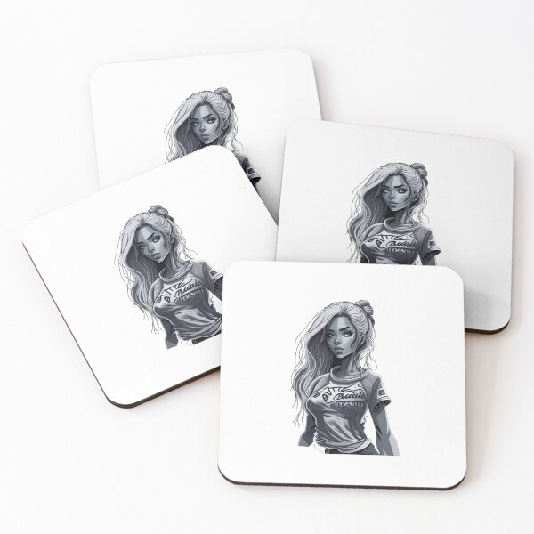 Item preview, barbi, 80s, black and white, sticker, cartoon style, t shirt design, fantastic and intricate details, fantasy concept art, 8k resolution, oil painting, splash screen, strong strokes, family designed and sold by wolfeditor.