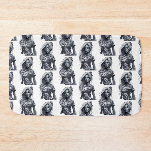 Item preview, barbi, 80s, black and white, sticker, cartoon style, t shirt design, fantastic and intricate details, fantasy concept art, 8k resolution, oil painting, splash screen, strong strokes, family designed and sold by wolfeditor.