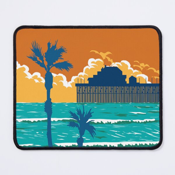 Item preview, Oceanside Municipal Pier in San Diego California WPA Poster Art designed and sold by patrimonio.