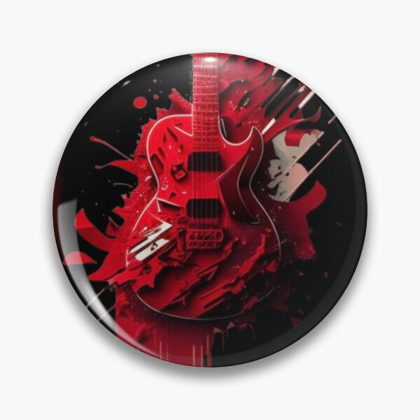 Artikelvorschau, Rote Gitarre entworfen und verkauft von Monica-Designs.