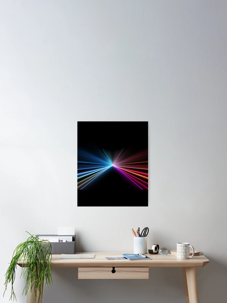 Thumbnail 2 of 3, Poster, Multi Color Rays designed and sold by DesignArtique.