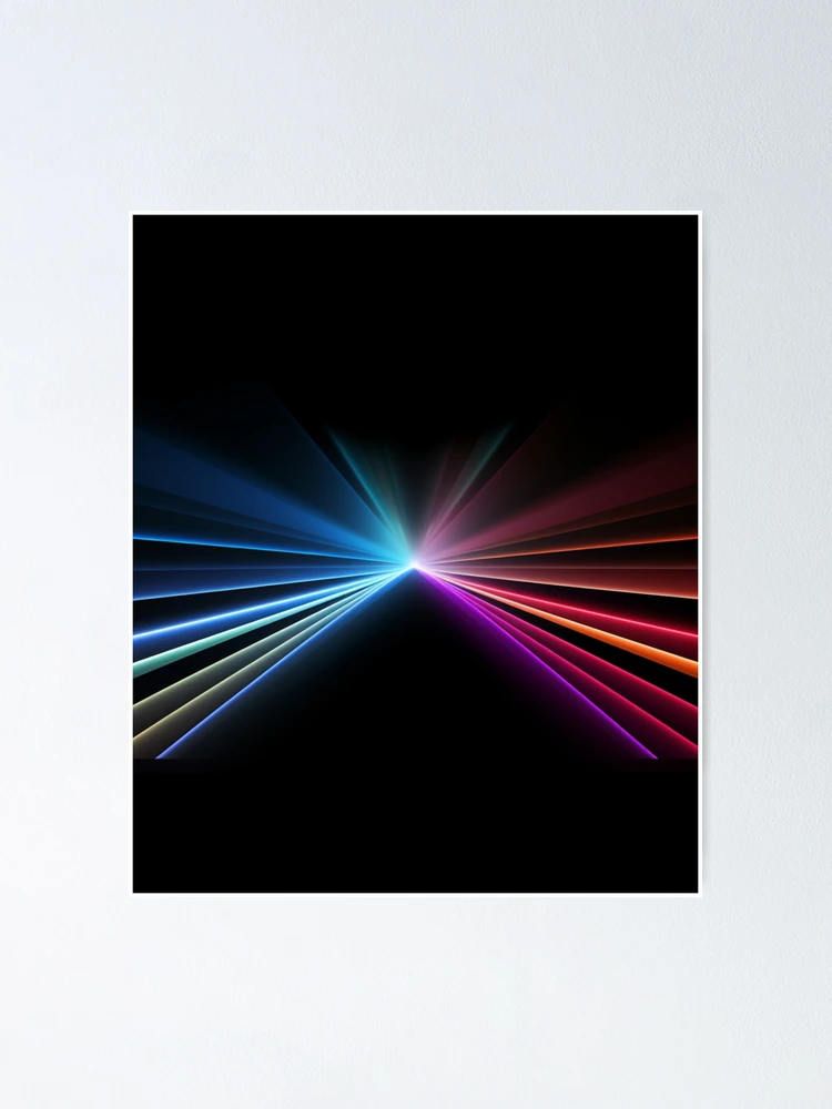 Thumbnail 1 of 3, Poster, Multi Color Rays designed and sold by DesignArtique.
