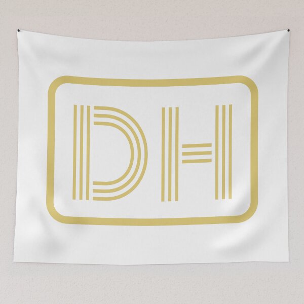 Item preview, DH Initials Gold Geometric Letters designed and sold by Jeallan Designs.