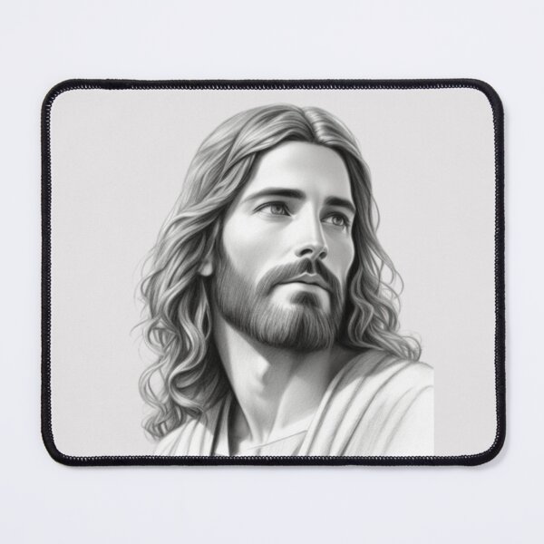 Artikelvorschau, Das Gesicht Jesu Christi in Bleistiftskizze entworfen und verkauft von Warih.
