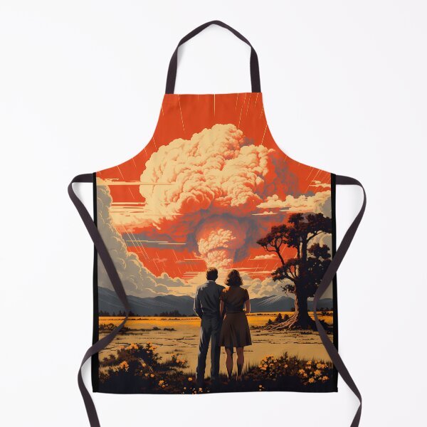 Item preview, Couple in front of a nuclear explosion, retro sci fi collage designed and sold by alambic-designs.