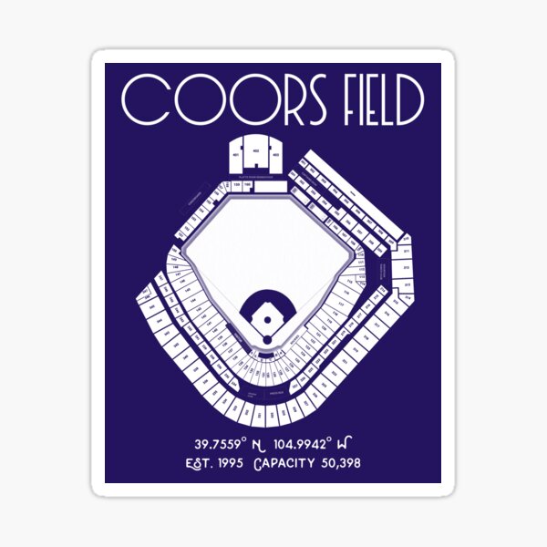 Colorado Rockies Coors Field Stadium By Buck Tee T-shirt