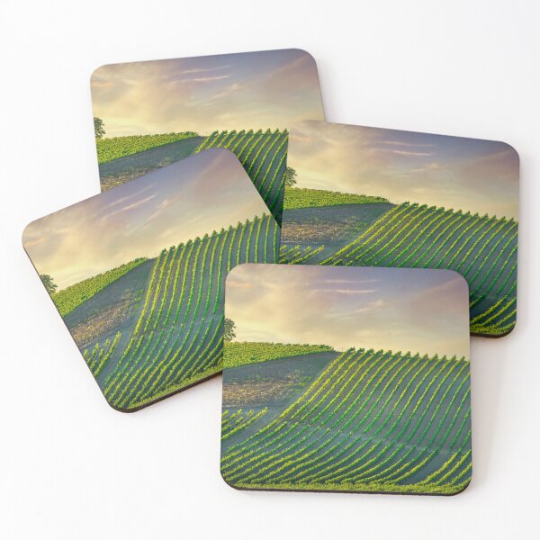 Item preview, Vineyards and a tree at sunset. Castellina in Chianti, Tuscany designed and sold by Stefano Orazzini.