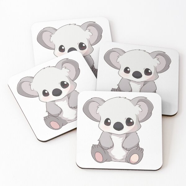 Item preview, Grey Koala eating leaves designed and sold by SundayDonuts.