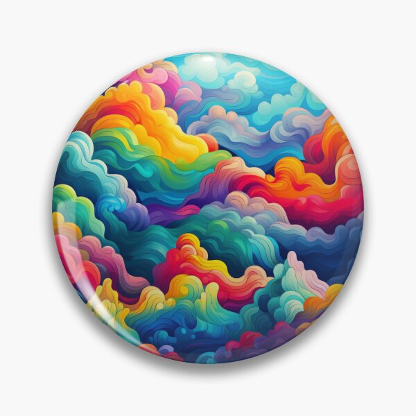 Item preview, Abstraction rainbow waves full of colors pattern designed and sold by SmileshareShop.