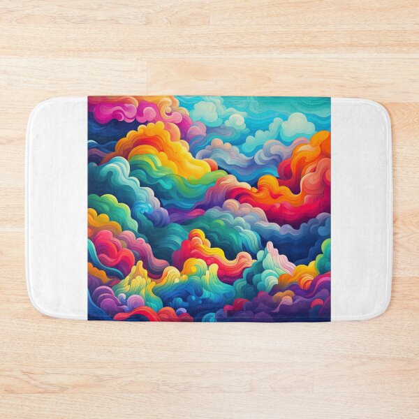 Item preview, Abstraction rainbow waves full of colors pattern designed and sold by SmileshareShop.