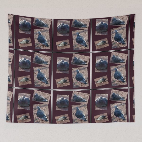 Item preview, Riverside Pigeons Collage designed and sold by BlueMoonRose.