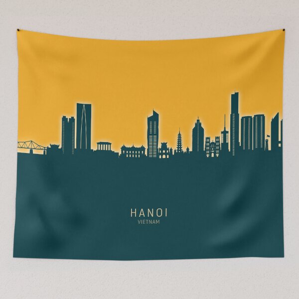 Item preview, Hanoi (Saigon) Vietnam Skyline designed and sold by ArtPrints.