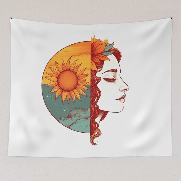 Item preview, Celestial Sun and Goddess Graphic designed and sold by katietedesco.