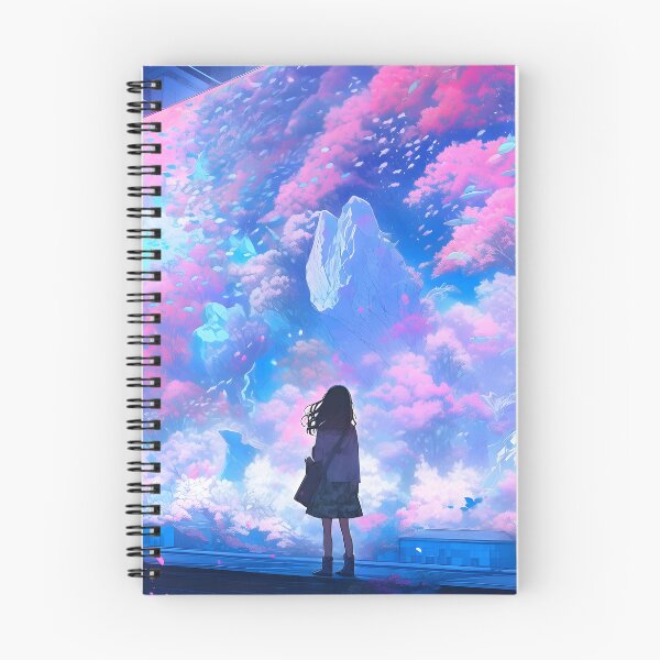Artikelvorschau, Gaze of Wonder: Mädchen im Anime-Stil, verzaubert von einem großartigen und atemberaubenden Hologrammgemälde entworfen und verkauft von AI-Hoarder.