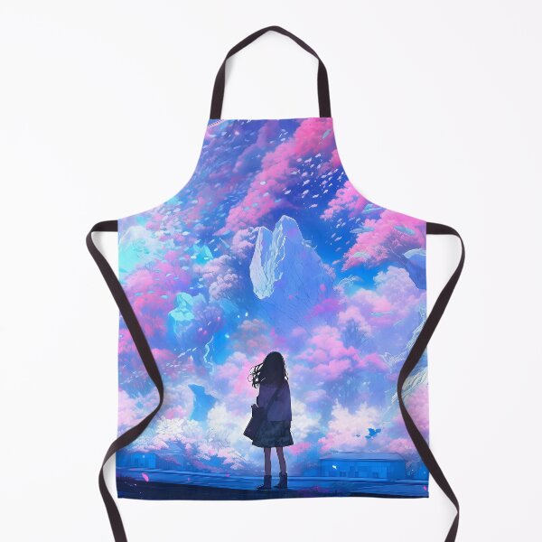 Item preview, Gaze of Wonder: Anime-Styled Girl Enchanted by a Grand and Stunning Hologram Painting designed and sold by AI-Hoarder.