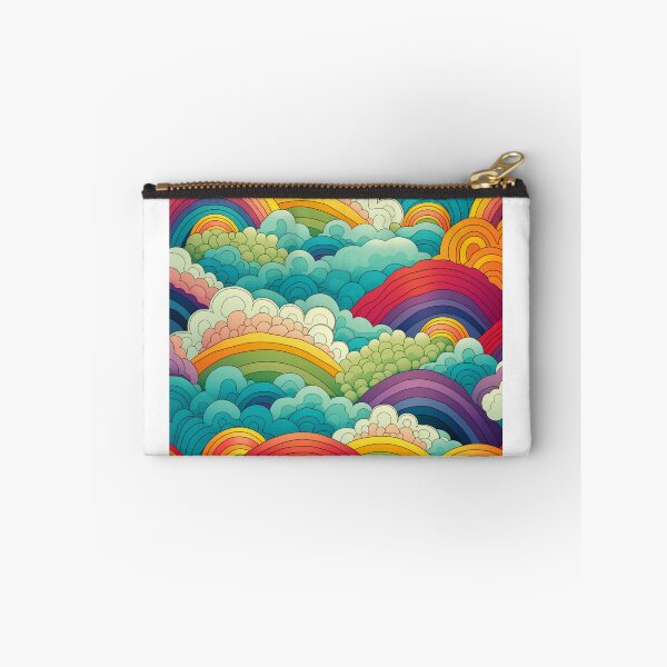 Item preview, Abstraction rainbows between bubbles pattern designed and sold by SmileshareShop.