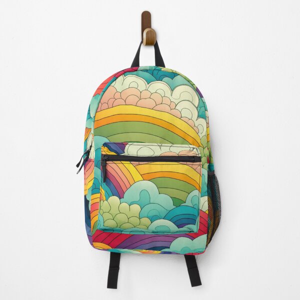 Item preview, Abstraction rainbows between bubbles pattern designed and sold by SmileshareShop.