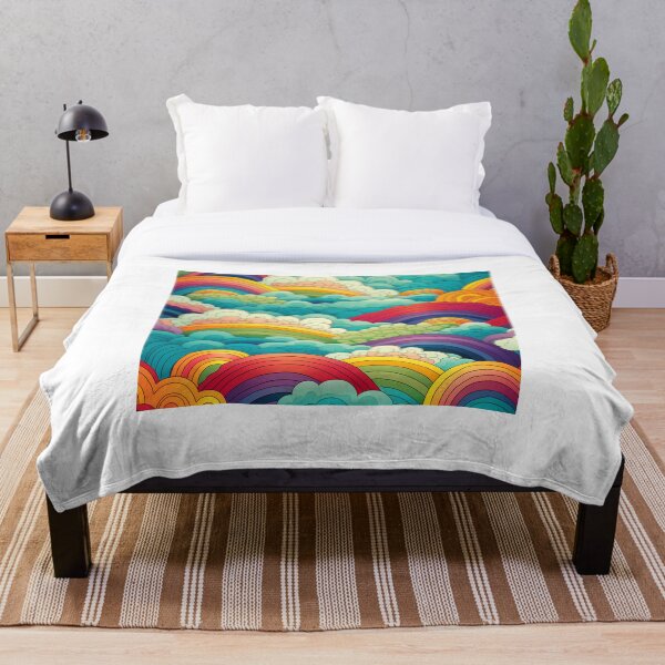 Item preview, Arco iris de abstracción entre patrón de burbujas designed and sold by SmileshareShop.