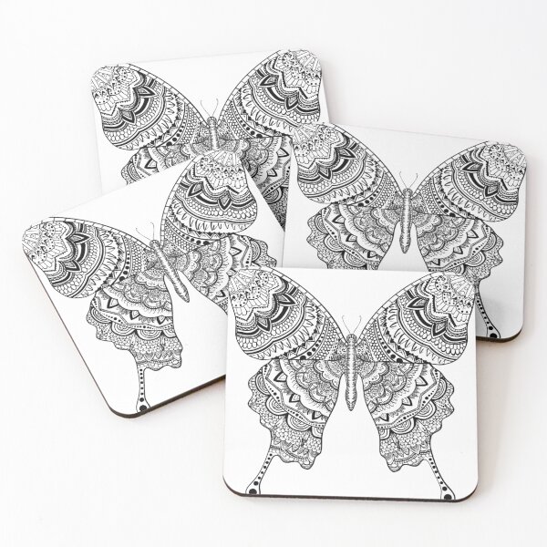 Item preview, Graphic design black and white butterfly art print designed and sold by dcrc.