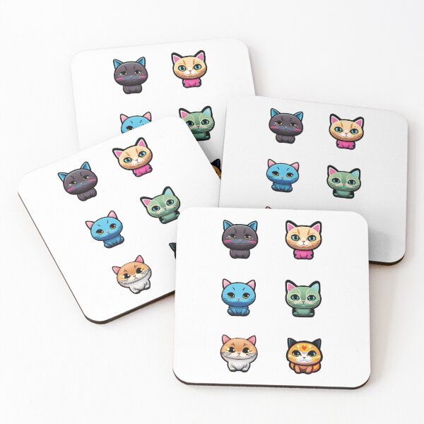 Item preview, Cute Kittens Sticker Set designed and sold by Funny Vintage Stickers And T-Shirts.