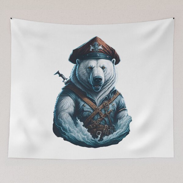 Item preview, Pirate Polar Bear designed and sold by MoxieVibe.