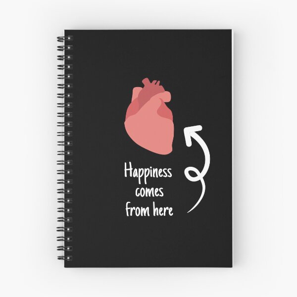 Item preview, Happiness Comes From The Heart - Happy Philosophy and Intellectual Quotes designed and sold by ethanzakicab.