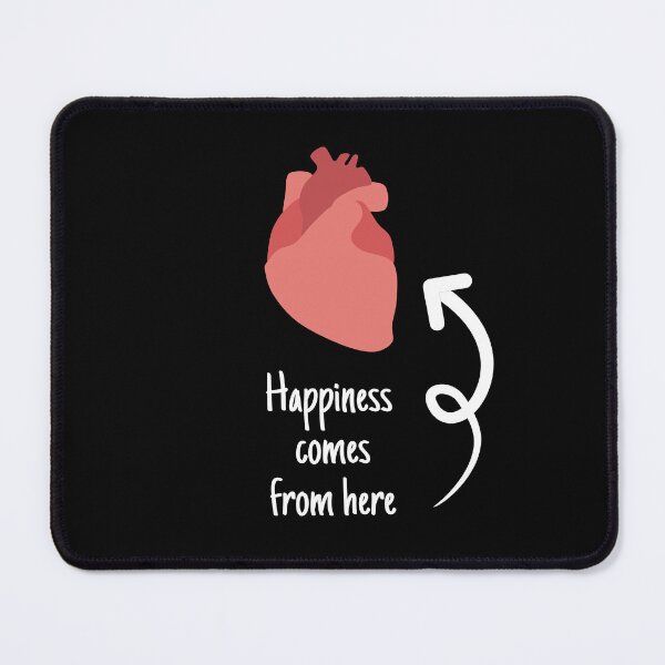 Item preview, Happiness Comes From The Heart - Happy Philosophy and Intellectual Quotes designed and sold by ethanzakicab.