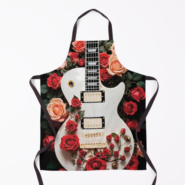 Item preview, Vintage Classic Electric Guitar With Red Roses designed and sold by TriniTeeClub.