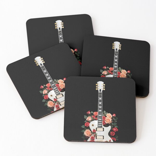 Item preview, Vintage Classic Electric Guitar With Red Roses designed and sold by TriniTeeClub.