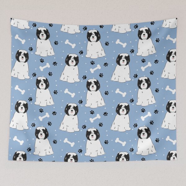 Item preview, Cute Black White Tibetan Terrier Dog 2 designed and sold by Lulupainting.