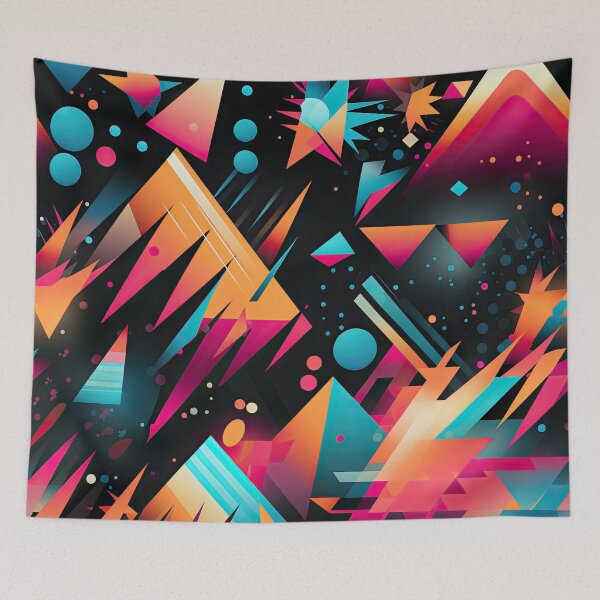 Item preview, 80s and 90s Retro Pop Synthwave Pattern designed and sold by AeonAcademy.