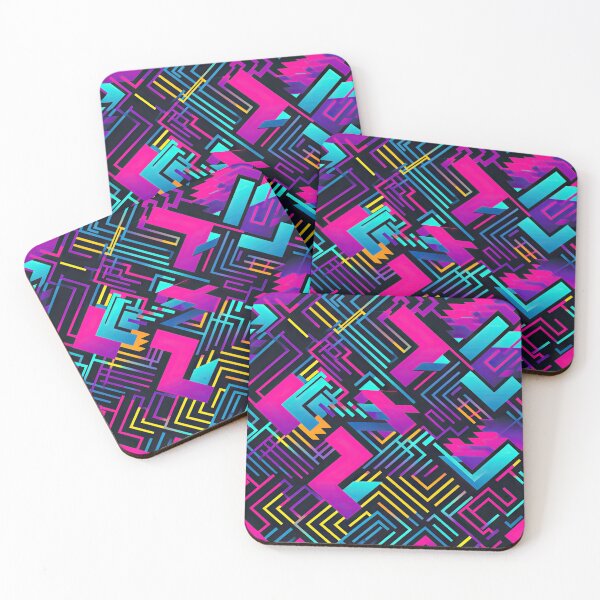 Item preview, 80s and 90s Retro Pop Synthwave Pattern designed and sold by AeonAcademy.