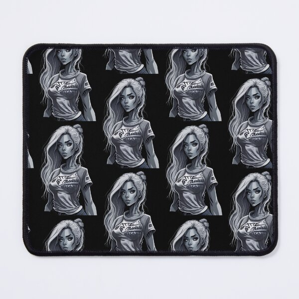 Item preview, barbi, 80s, black and white, sticker, cartoon style, t shirt design, fantastic and intricate details, fantasy concept art, 8k resolution, oil painting, splash screen, strong strokes, family designed and sold by wolfeditor.