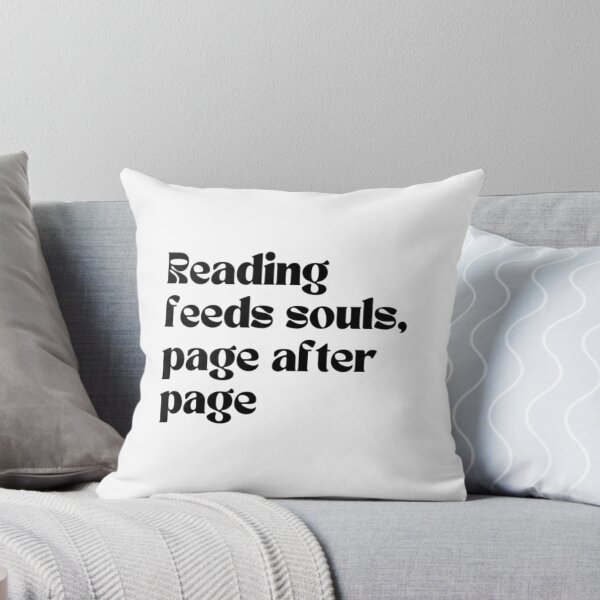 Item preview, Reading feeds souls, page after page (black writing) designed and sold by Atooz-Studio.