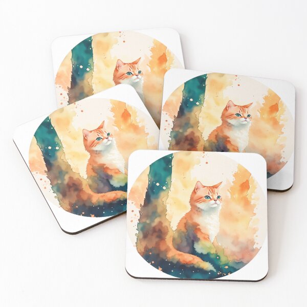 Item preview, soft watercolors cat designed and sold by IVES DESIGN.